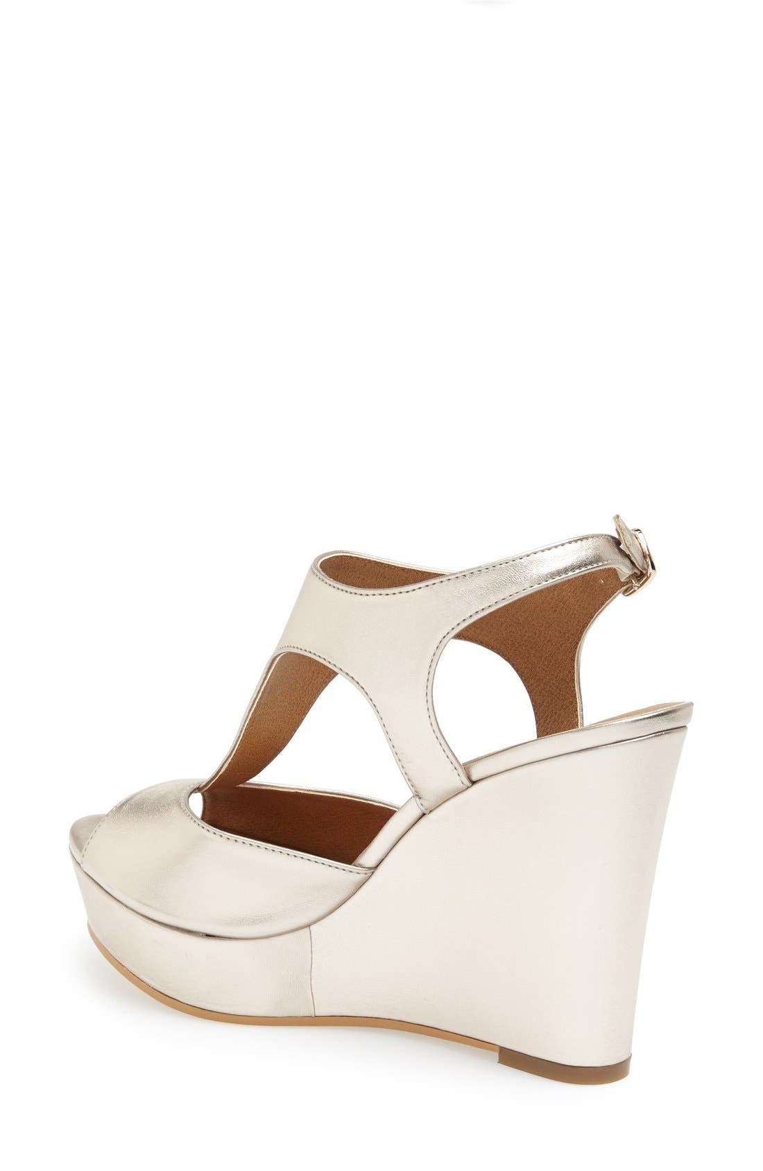 'Springs' Wedge Sandal, Alternate, color, PLATINUM