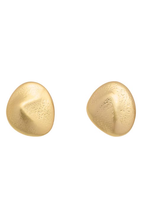 Pernilla Textured Pebble Stud Earrings