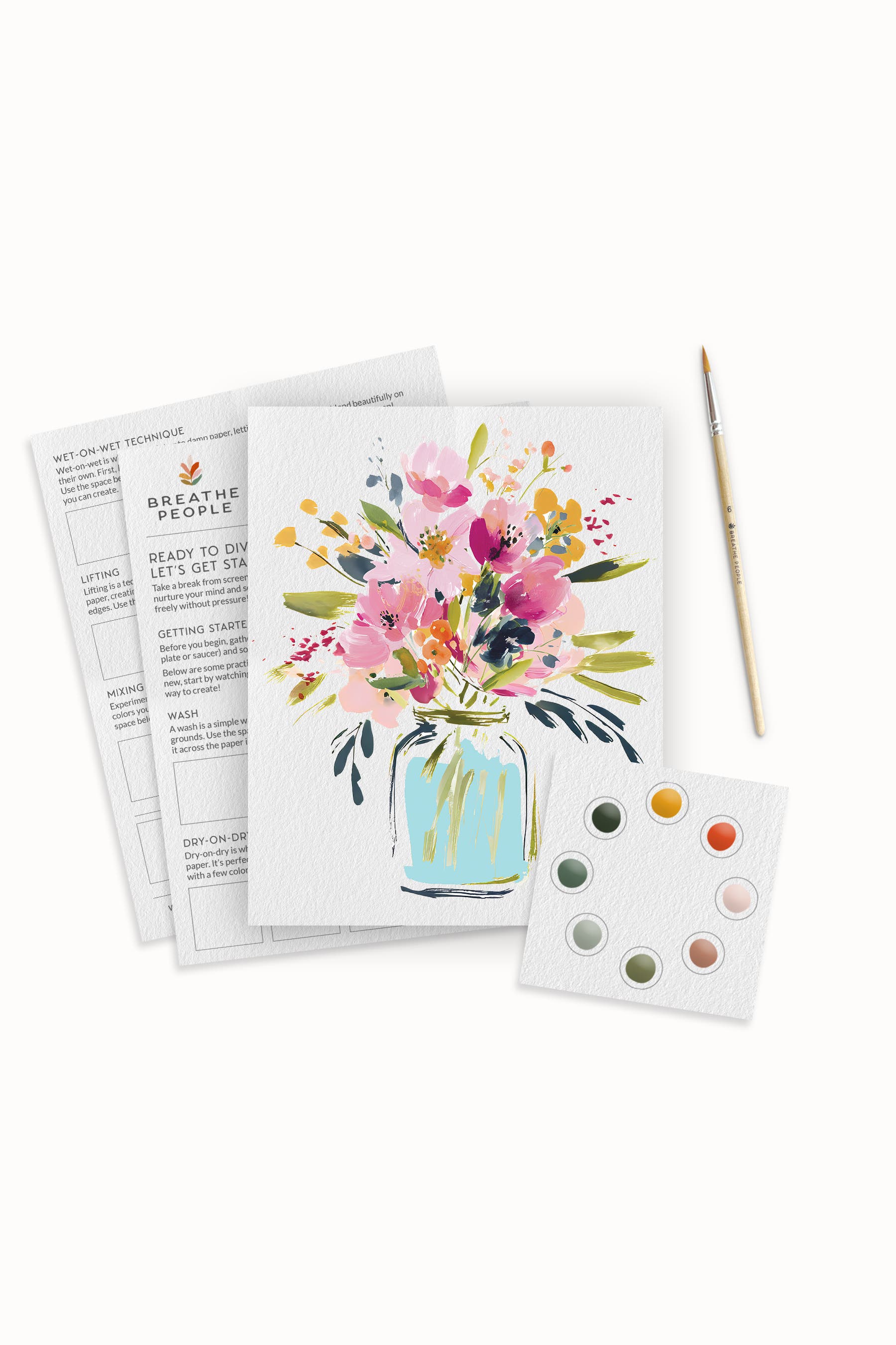 White Floral Watercolor