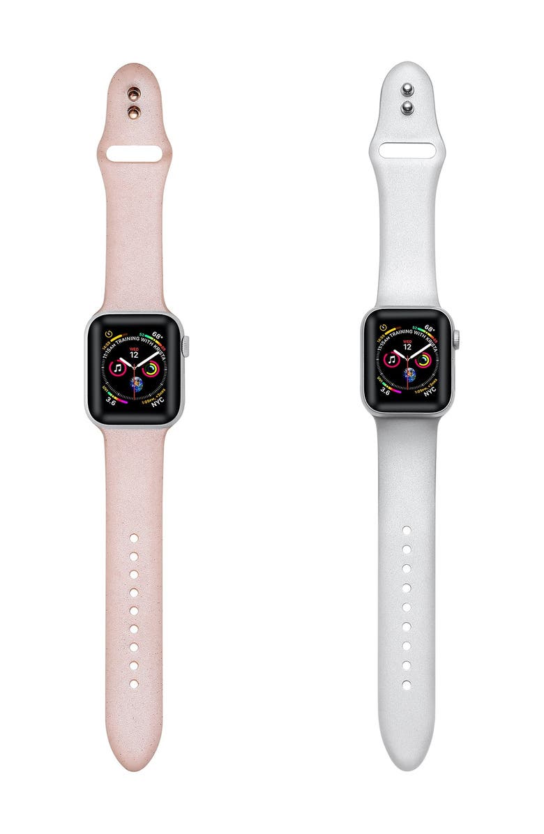 The Posh Tech Assorted 2-Pack Silicone Apple Watch<sup>®</sup> Watchbands, Alternate, color,