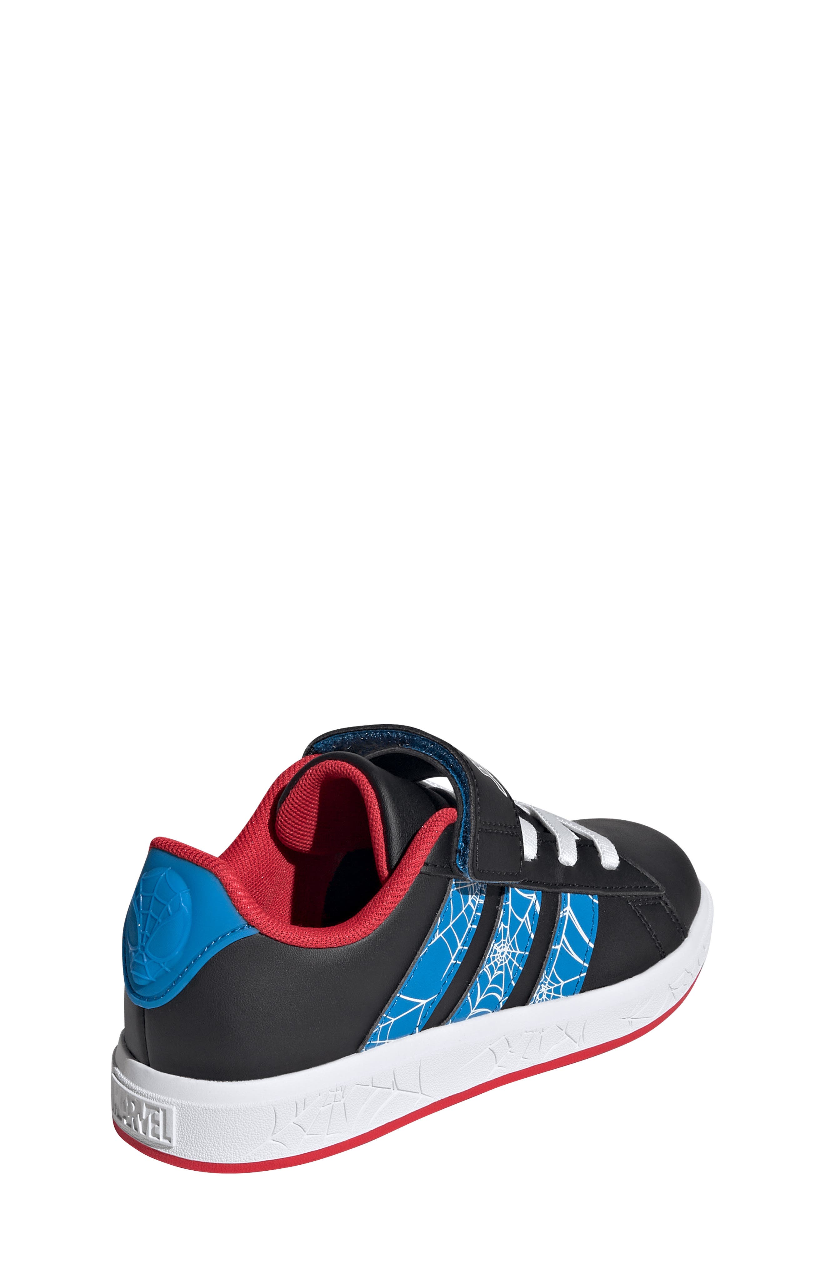 adidas x Marvel<sup>®</sup> Kids' Spider-Man Grand Court Sneaker, Alternate, color, 