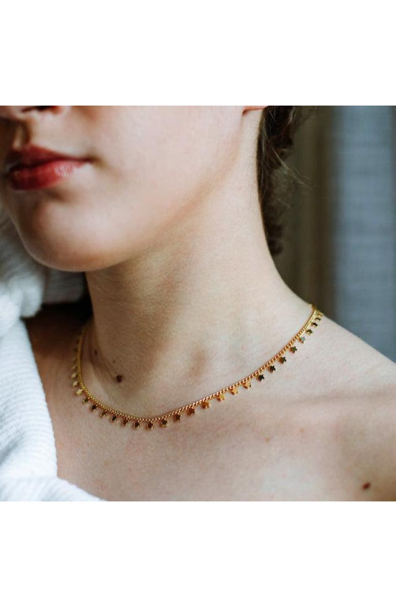 Ivy & Pearl Co. Stardust Charm Necklace, Alternate, color, Gold