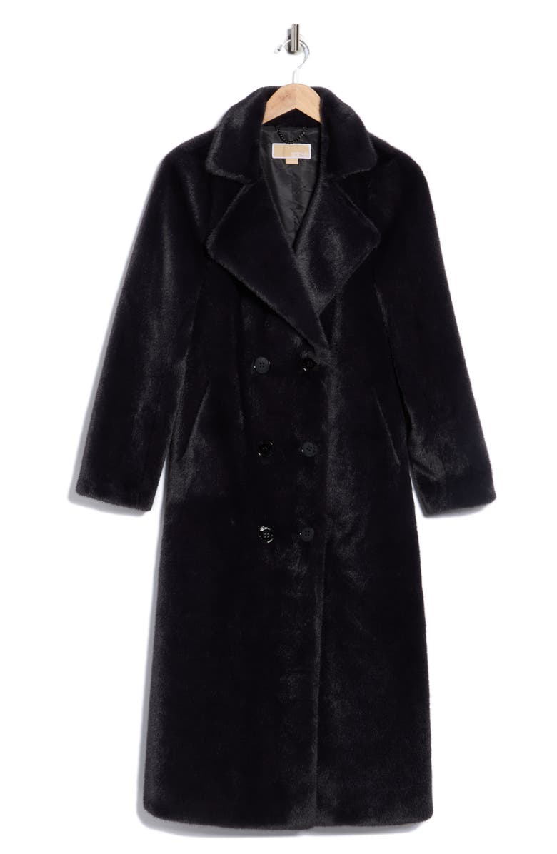 Michael Kors Double Breasted Faux Fur Coat, Alternate, color, Admiral