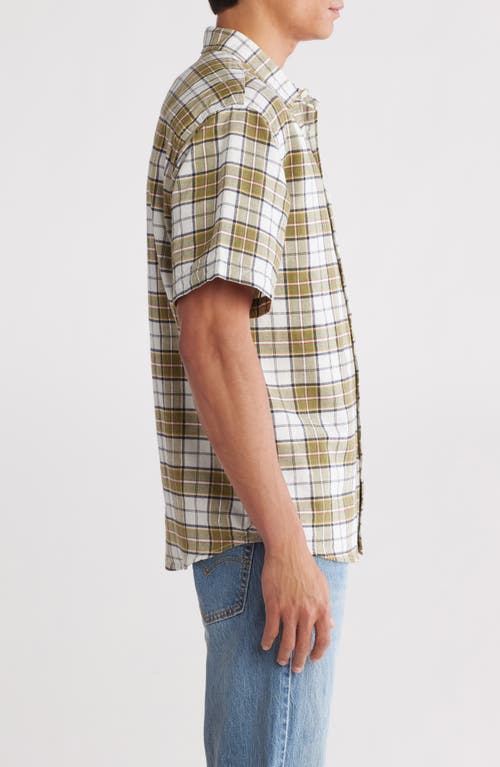 VANS VANS LAWSON PLAID SHORT SLEEVE COTTON & LINEN BUTTON-UP SHIRT