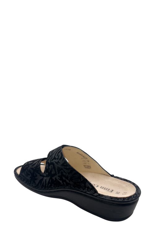 Finn Comfort Jamaika Slide Sandal In Black Delizia