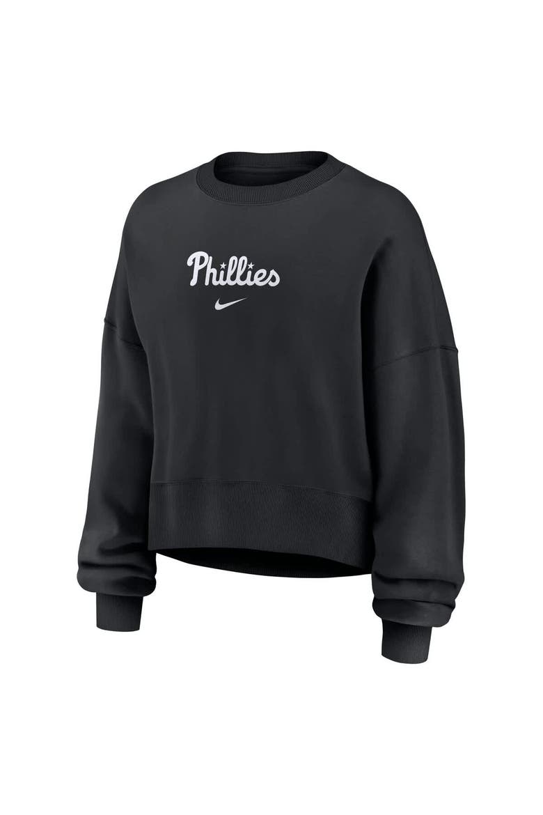 Women's Nike Black Philadelphia Phillies Oversized Primetime Sweatshirt, Alternate, color, Black