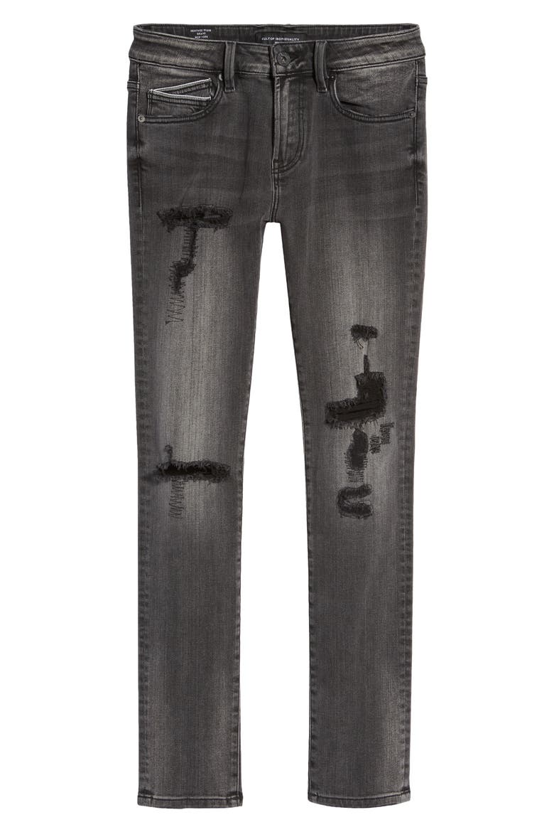Punk Men's Distressed Super Skinny Jeans, Alternate, color, FLINT
