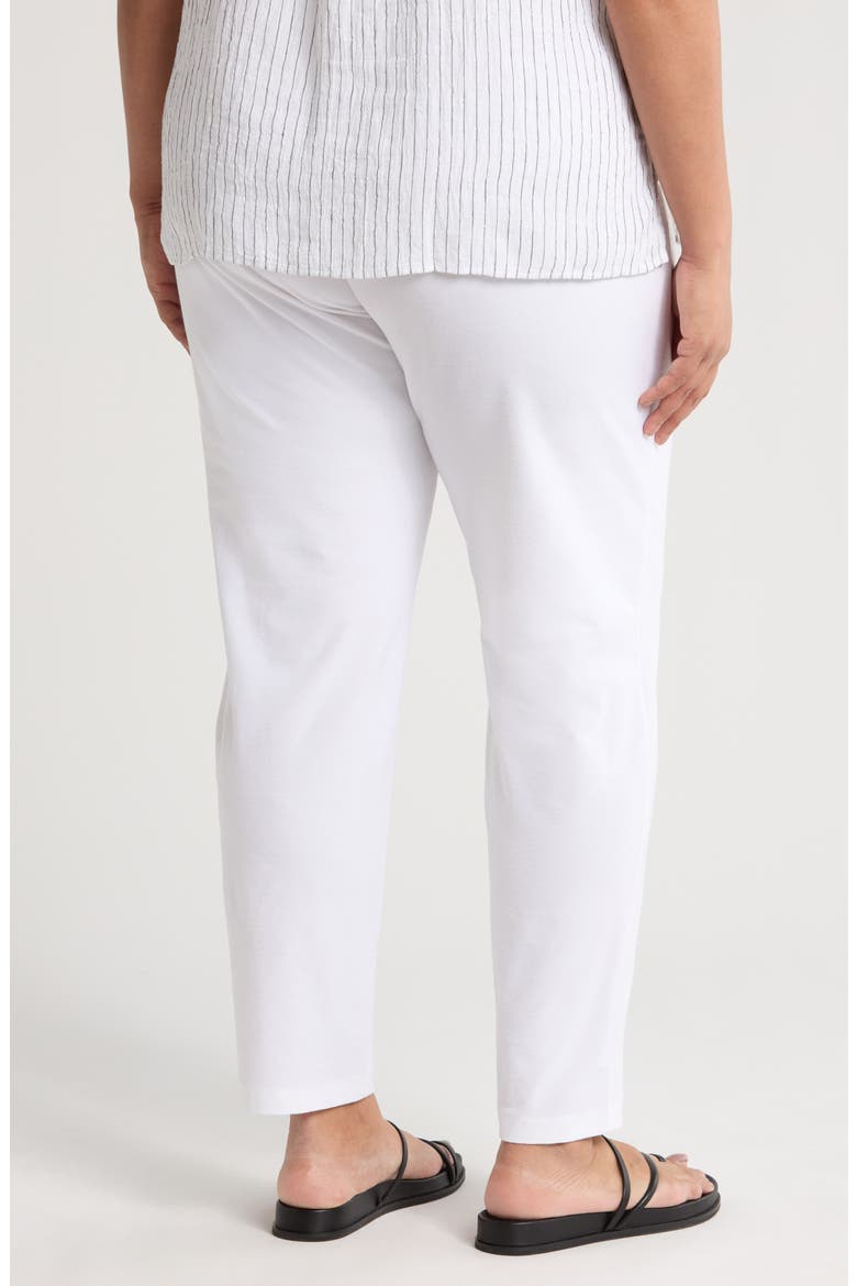 Stretch Crepe Slim Ankle Pants, Alternate, color, WHITE