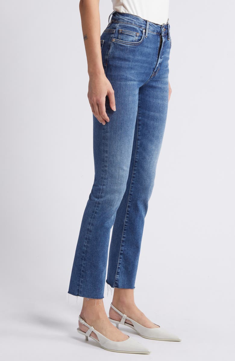 FRAME Le High Raw Step Hem Straight Leg Jeans, Alternate, color, 