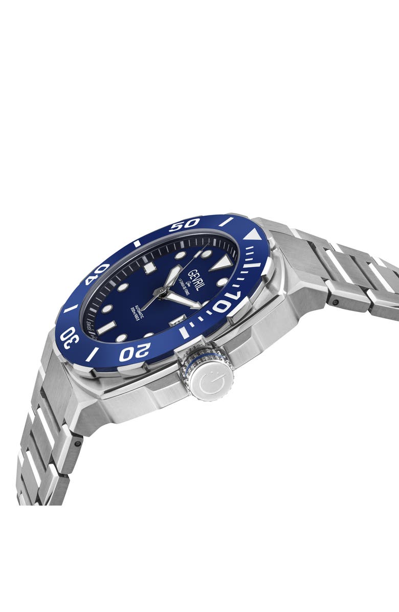 GEVRIL Fortuna Automatic Stainless Steel Bracelet Watch, Alternate, color, 