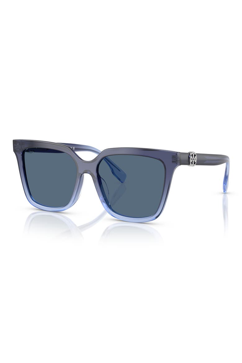 56mm Square Sunglasses, Alternate, color, DARK BLUE