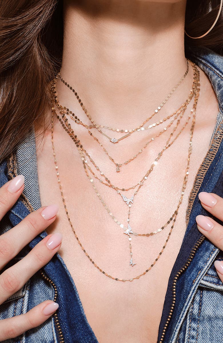 LANA 14K Gold Solo Marquise Diamond Necklace, Alternate, color, 14K Yellow Gold