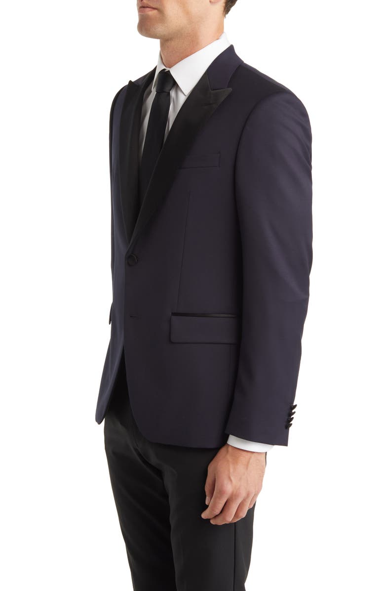 BOSS Huge Tux Virgin Wool Sport Coat, Alternate, color, Navy