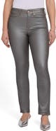 NYDJ Sheri Coated Slim Straight Leg Jeans