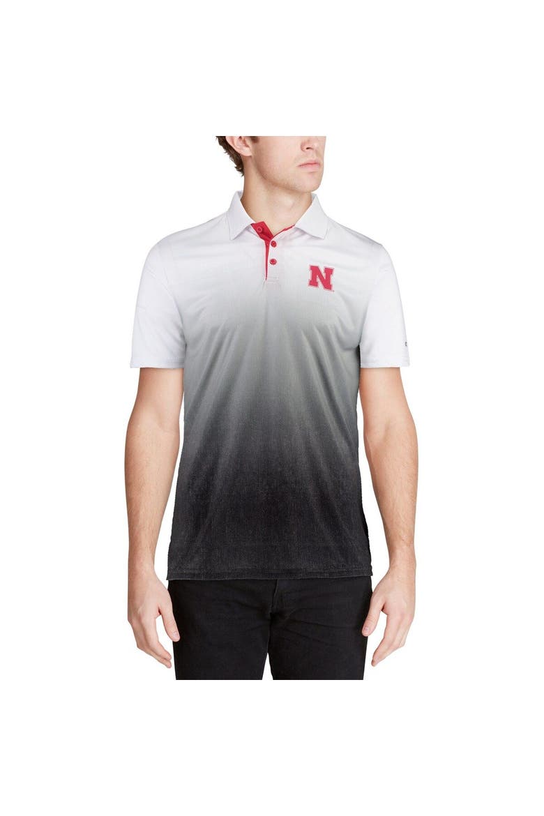 Men's Colosseum Heathered Gray Nebraska Huskers Magic Team Logo Polo, Alternate, color, Heather Gray