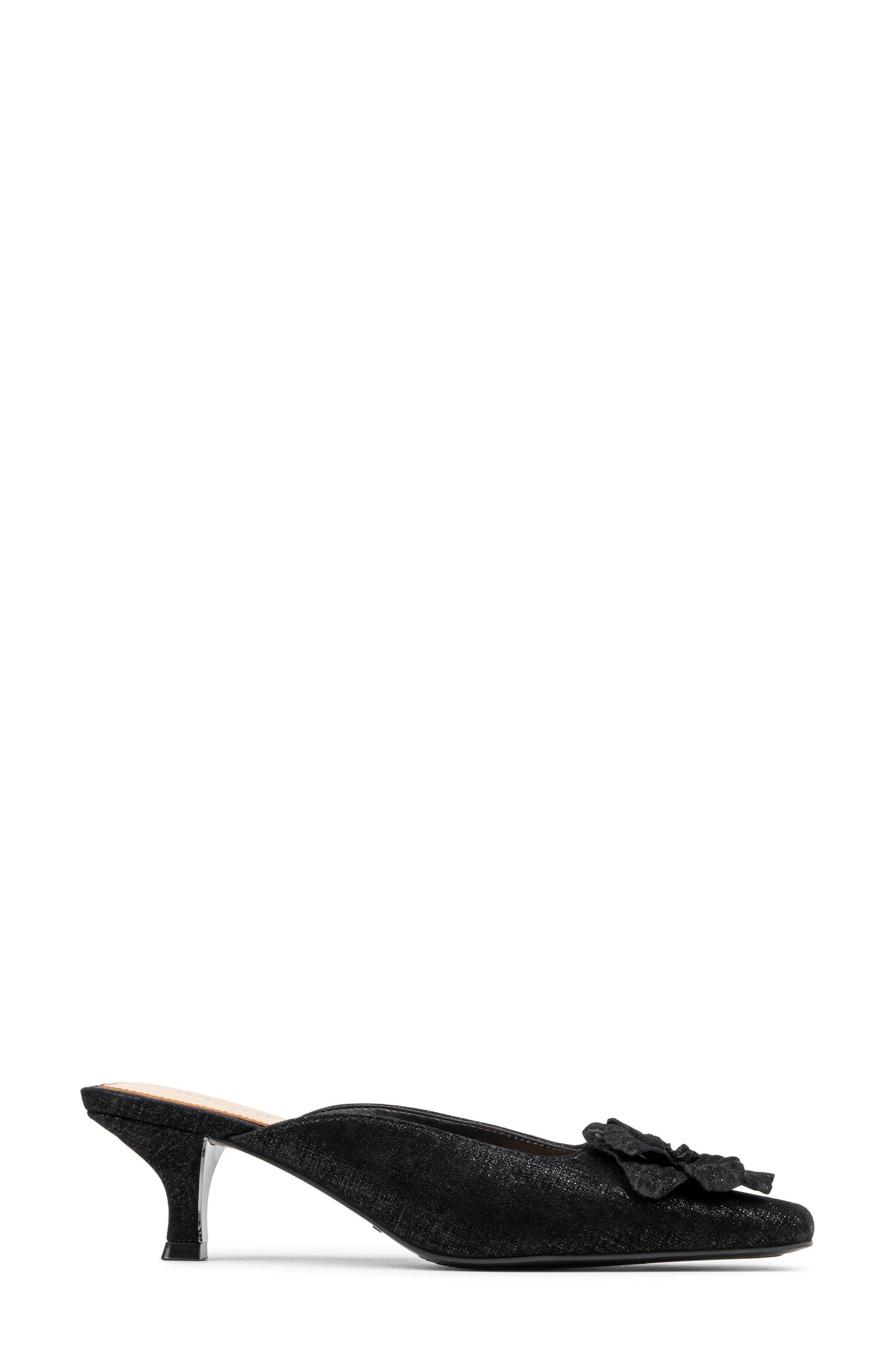 Kalinna Square Toe Mule, Alternate, color, BLACK