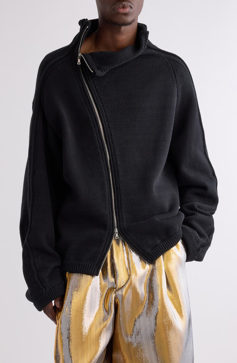 Dries Van Noten Metro Asymmetric Zip Cardigan | Nordstrom