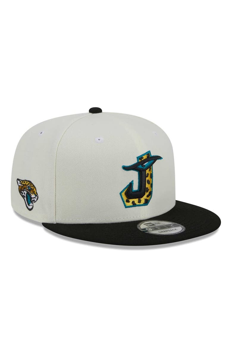 New Era Men's New Era Cream/Black Jacksonville Jaguars City Originals 9FIFTY Snapback Hat, Main, color, Cream