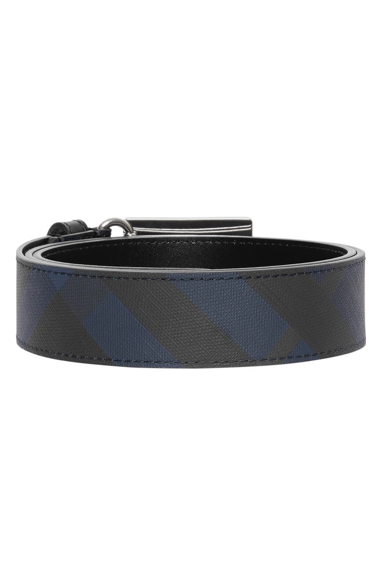 Burberry London Check Plaque Buckle Belt, Alternate, color, 
