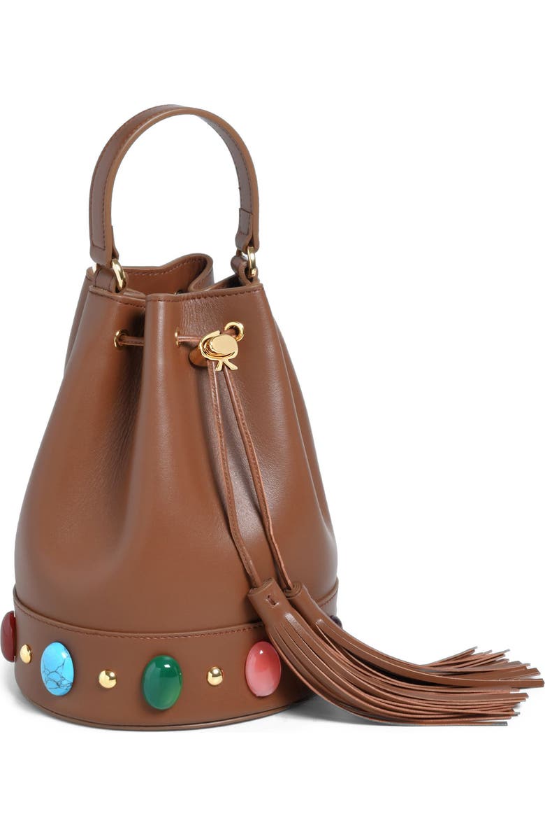 Gianvito Rossi Sienna Shanti Bag, Alternate, color, Brown Raffia And Leather