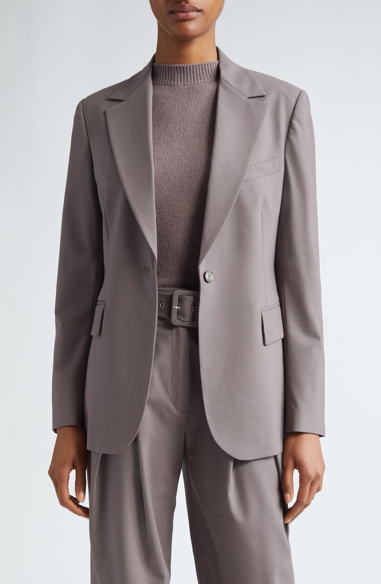 Eleventy One-Button Stretch Wool Blazer, Main, color,