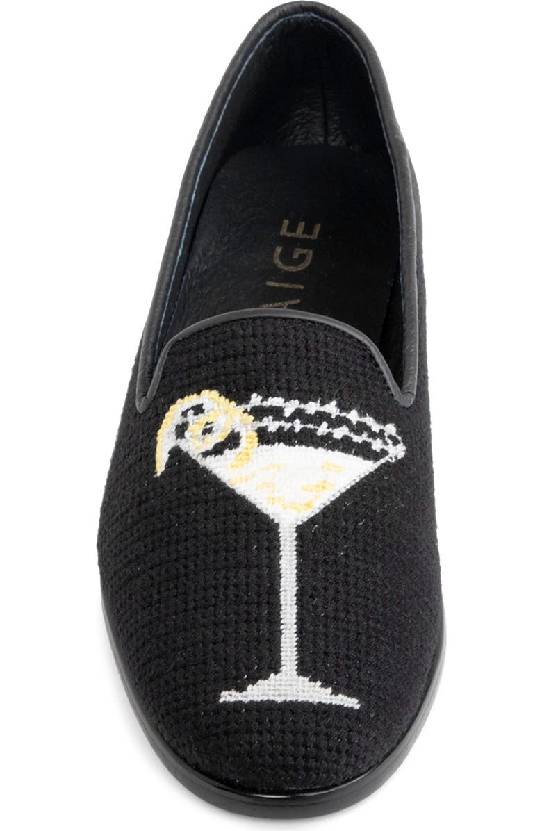 ByPaige Needlepoint Loafer, Alternate, color, Black / Black