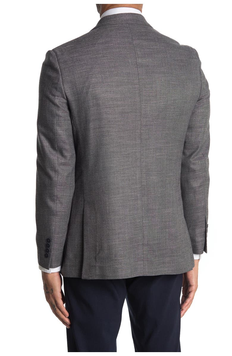 Notch Lapel Structured Weave Sport Coat
