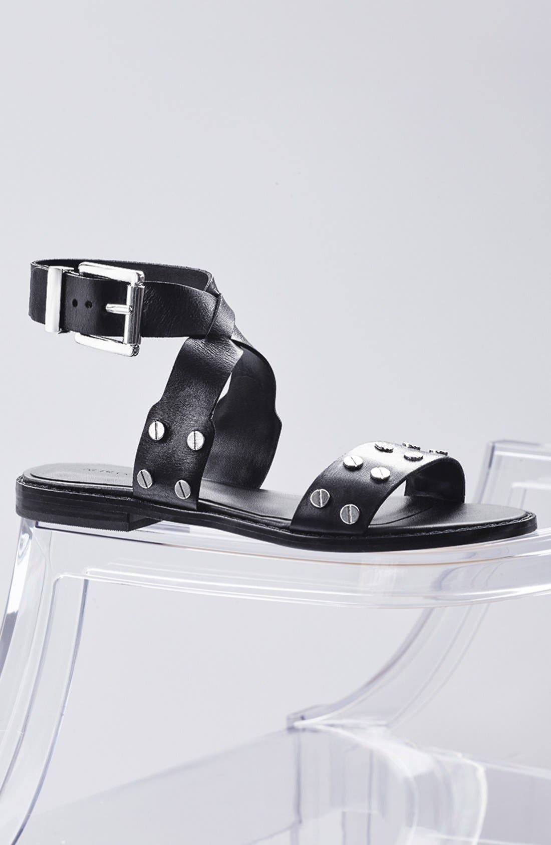 Rebecca Minkoff 'Stam' Studded Ankle Strap Sandal, Alternate, color, 