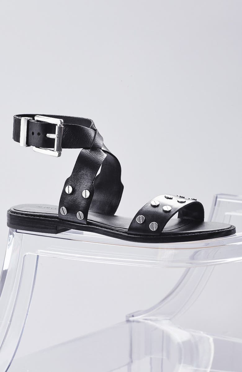 Rebecca Minkoff 'Stam' Studded Ankle Strap Sandal, Alternate, color,