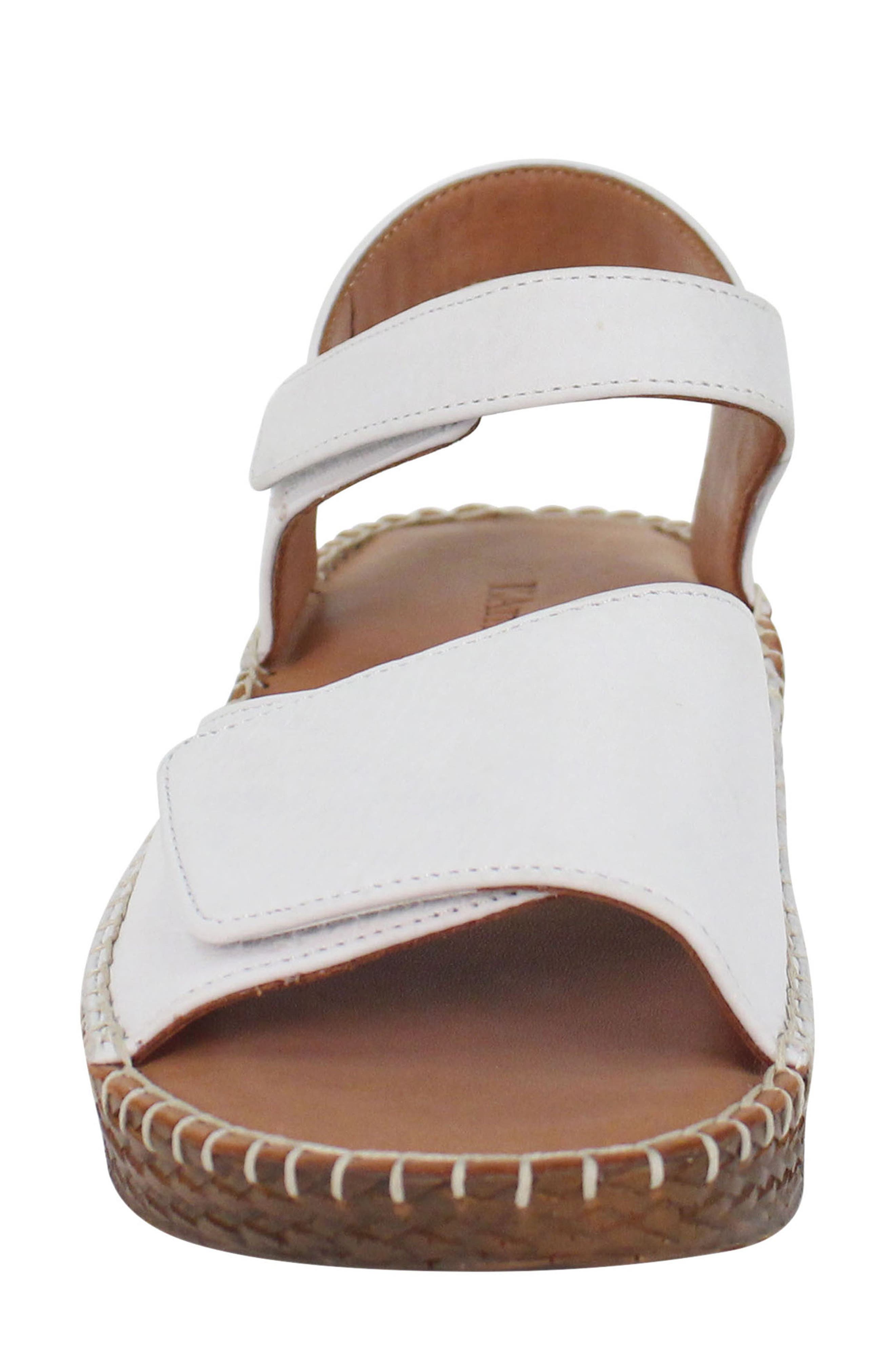Yahya Platform Sandal, Alternate, color, WHITE LAMBA LEATHER