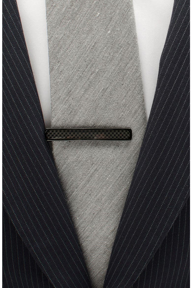 Carbon Fiber Tie Clip, Alternate, color, BLACK