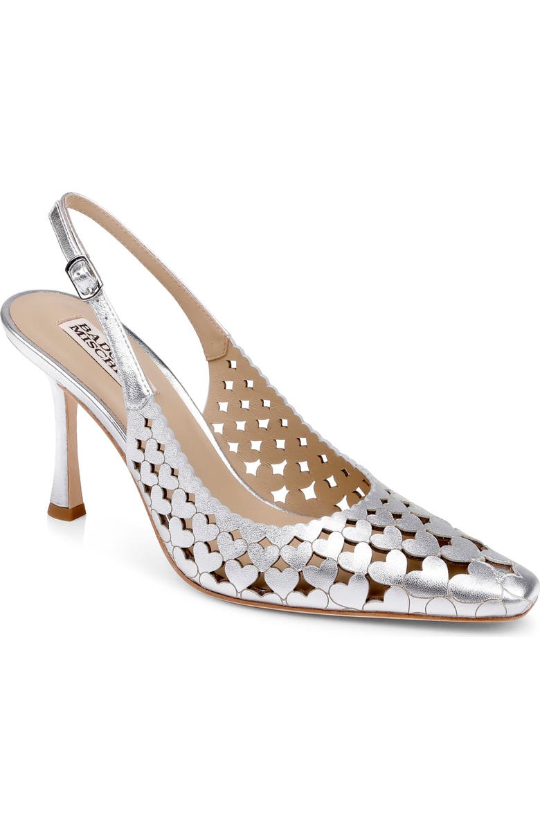 BADGLEY MISCHKA Onna Slingback Pump, Main, color, Silver Metallic
