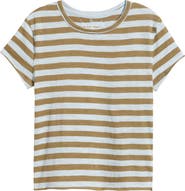 Free People Nora Stripe Linen & Cotton T-Shirt