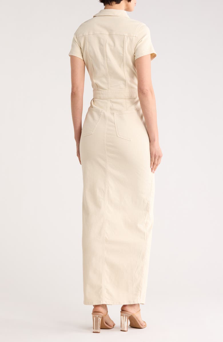 Good American Fit for Success Denim Maxi Dress, Alternate, color, Ecru003