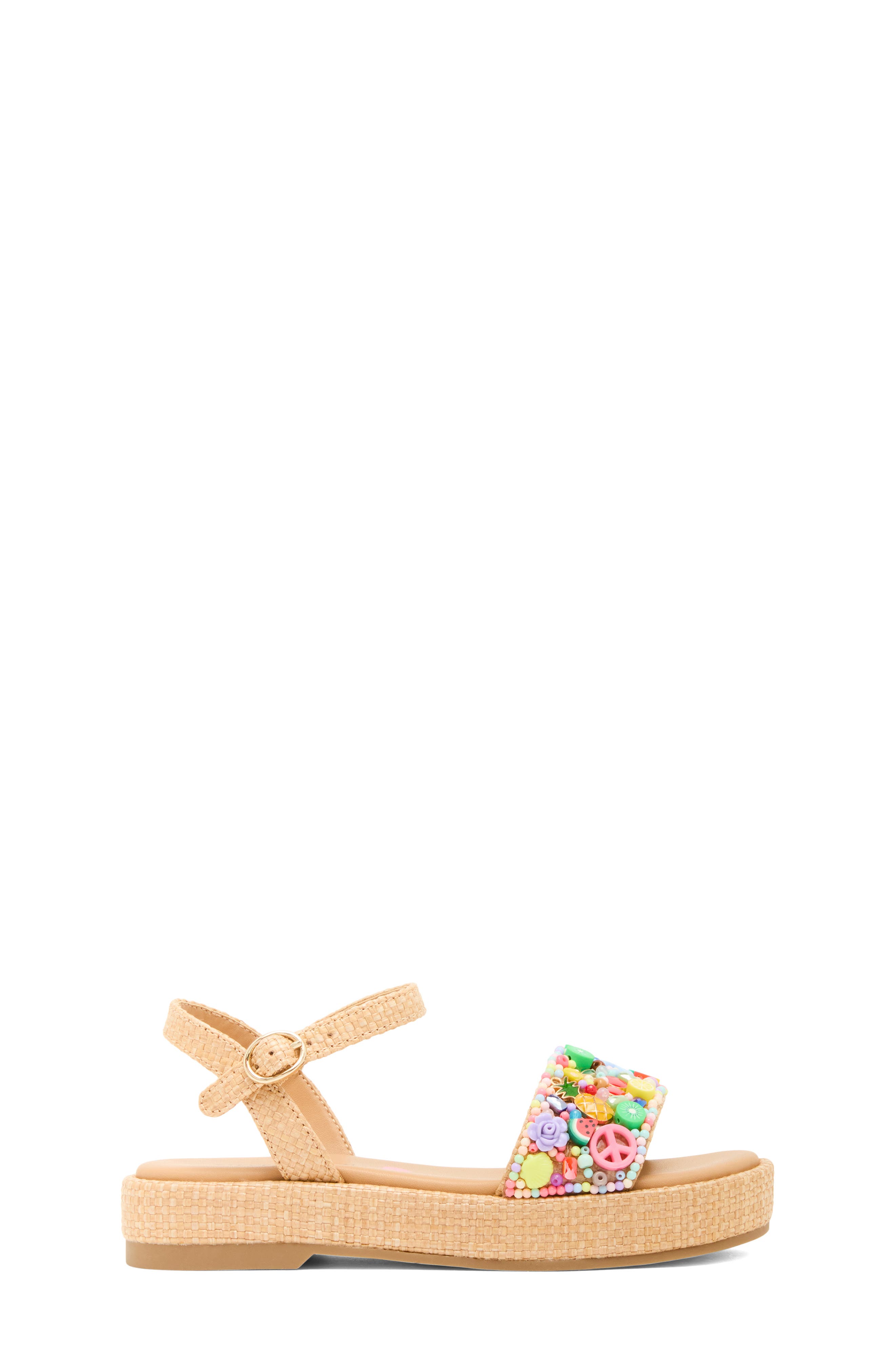 Steve Madden Kids' Arabela Ankle Strap Sandal, Alternate, color, Natural