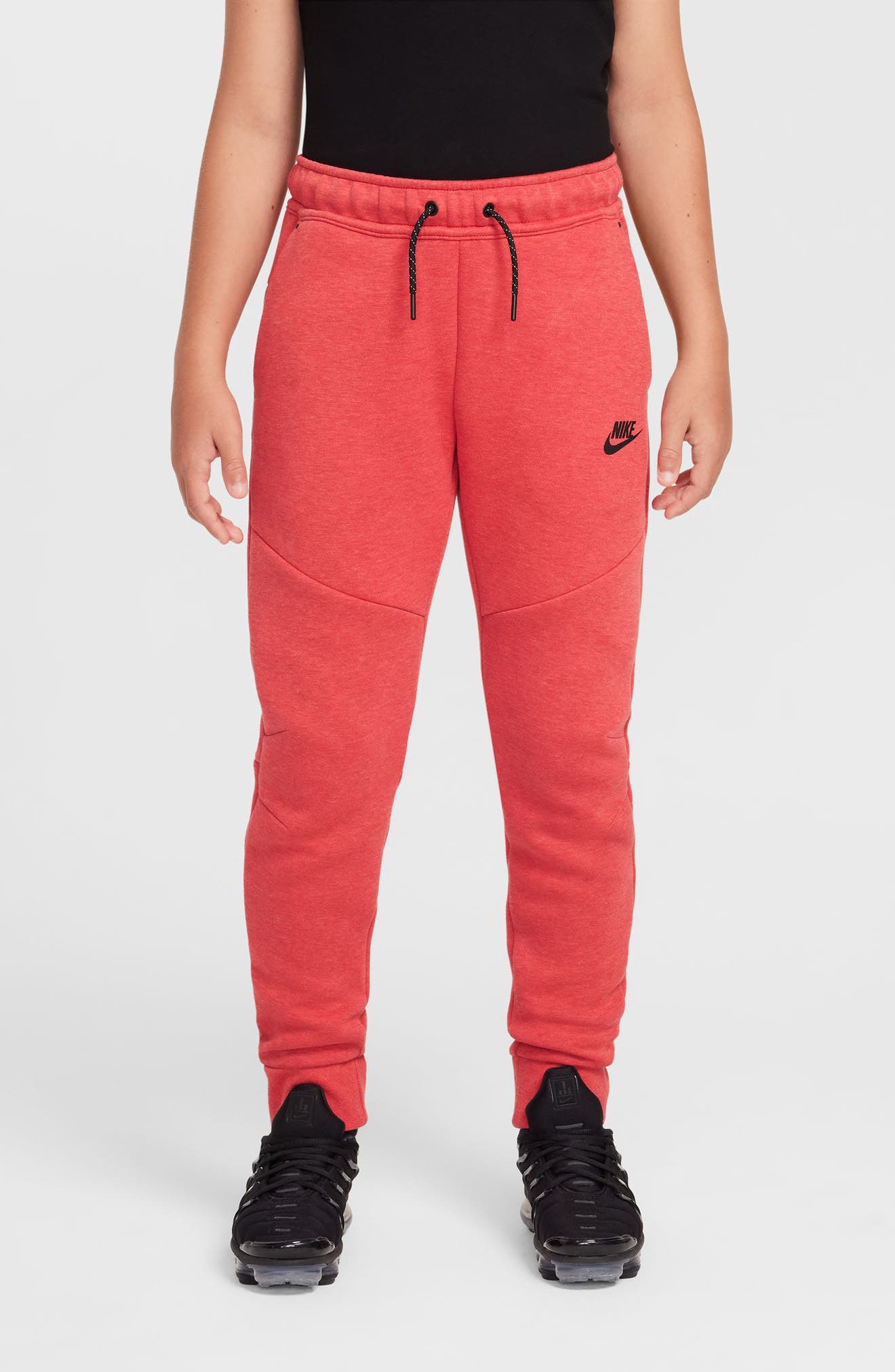 red tech fleece joggers
