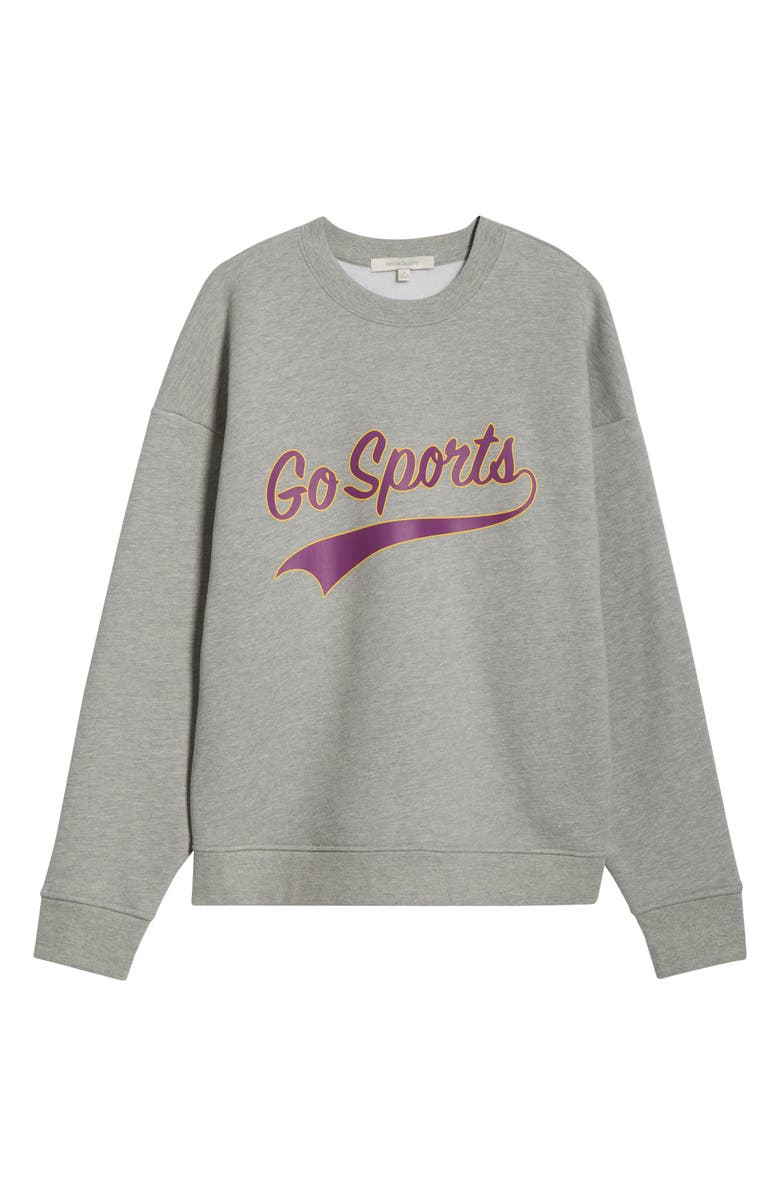 Favorite Daughter The Go Sports Sweatshirt, Alternate, color, Heather Grey/ Purple