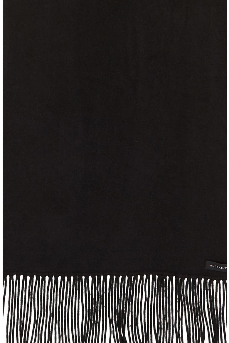 Boiled Wool Scarf, Alternate, color, BLACK