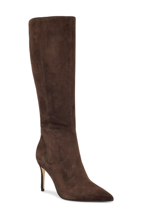 Cook Pointed Toe Knee High Boot (Women) (Regular & Wide Calf)