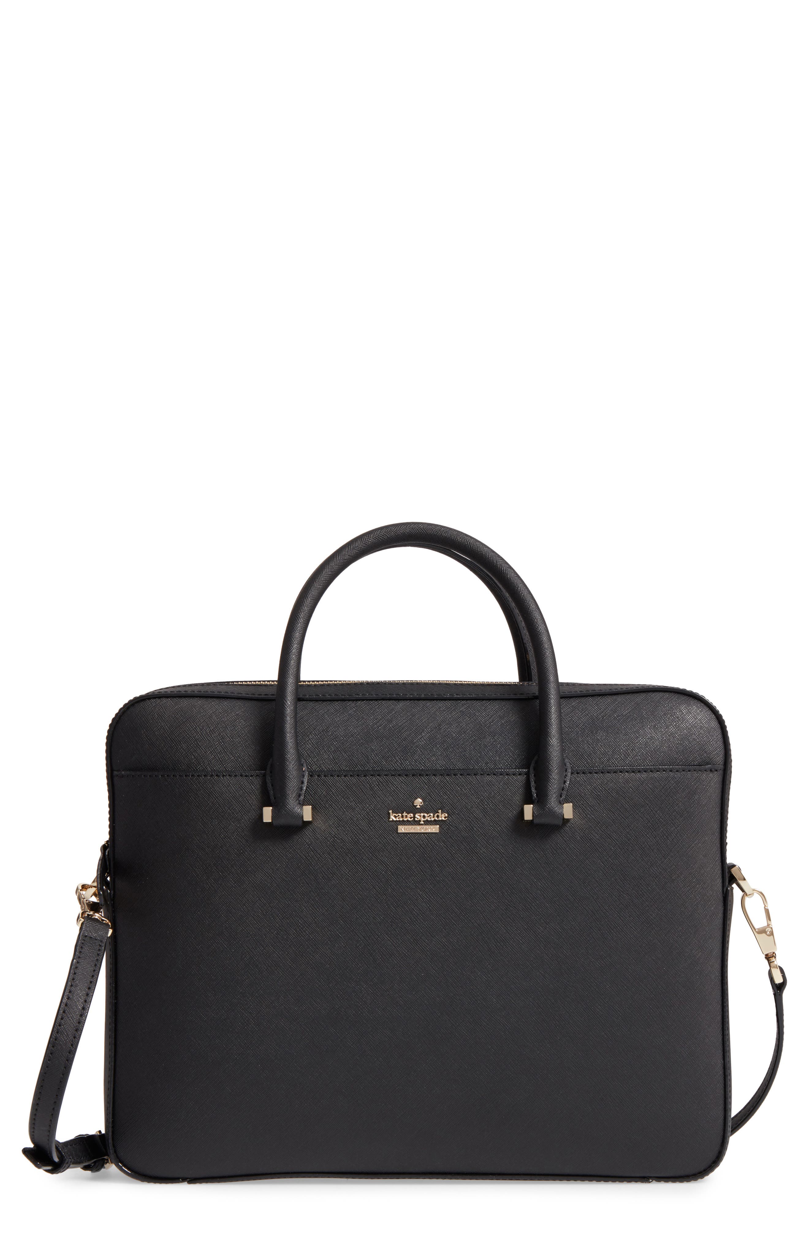 Kate Spade New York saffiano leather laptop bag, Main, color, 