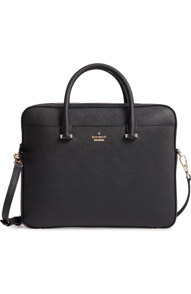 Kate Spade New York saffiano leather laptop bag, Main, color,