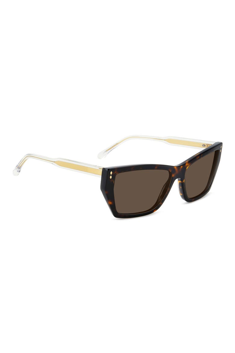 59mm Rectangular Sunglasses, Alternate, color, HAVANA