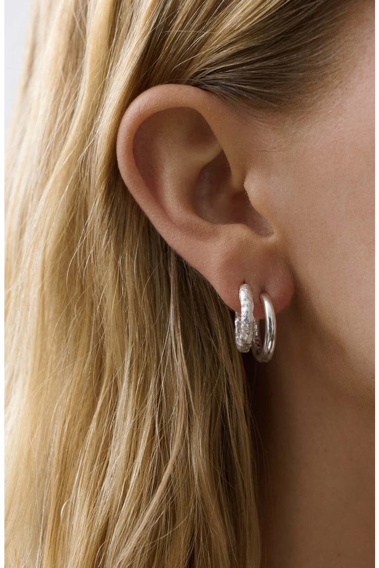 Mid Hoop Silver, Alternate, color, Silver