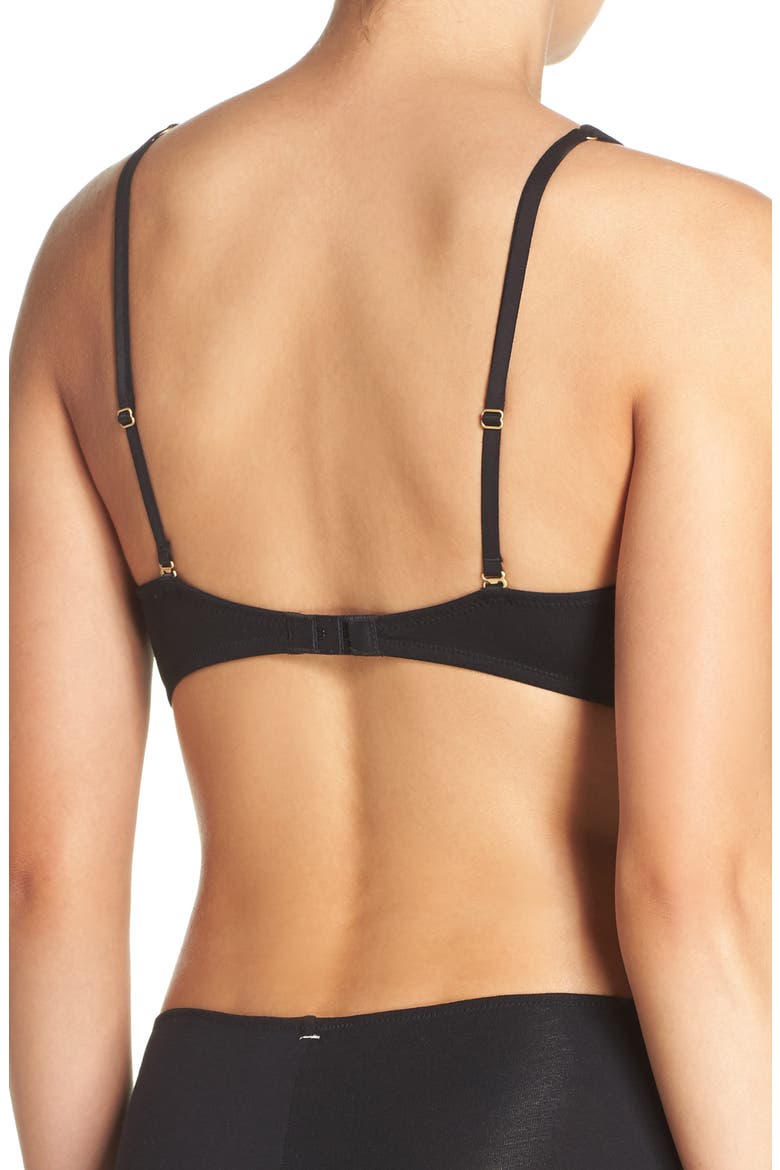 Triangle Bralette, Alternate, color, TRUE BLACK