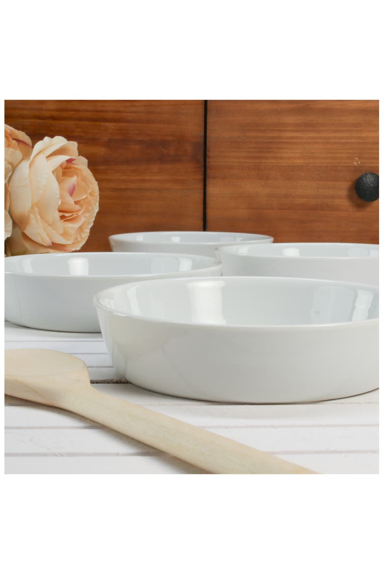 Oslo Set of 4 Quiche Bowls, Alternate, color, WHITE