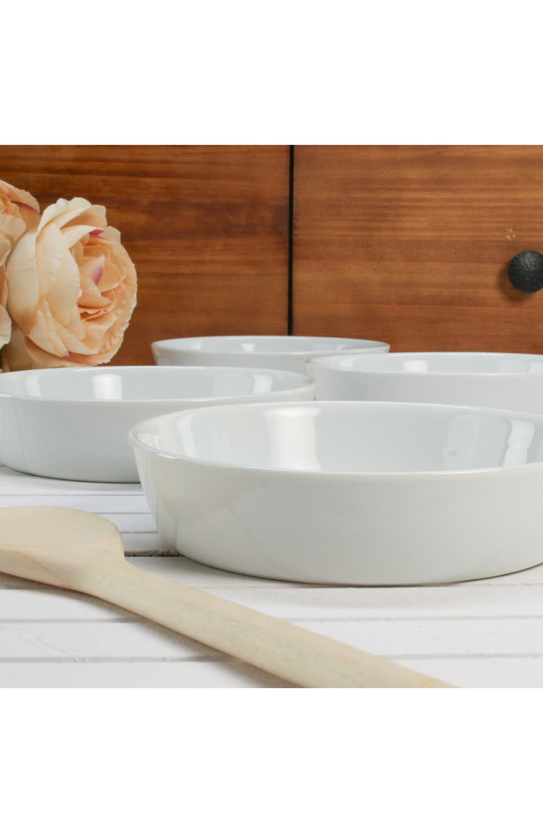 BIA Cordon Bleu Oslo Set of 4 Quiche Bowls, Alternate, color, White