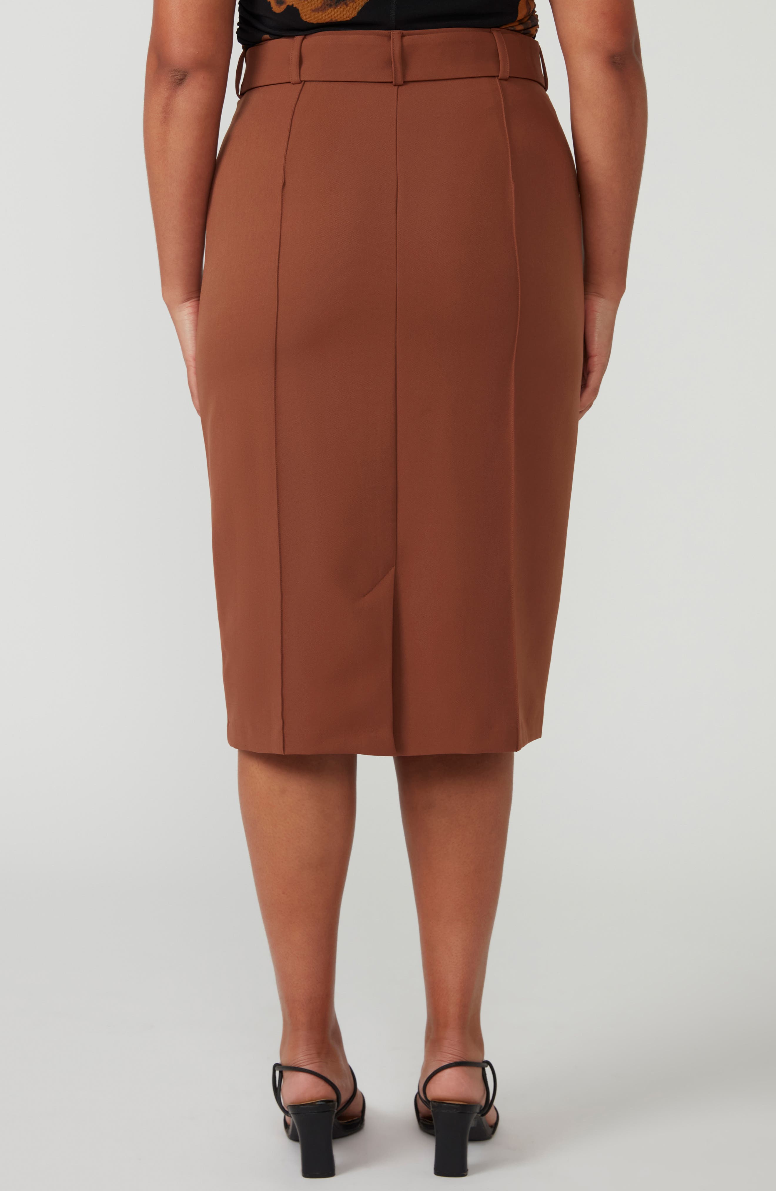 Sunburst Belted Pencil Skirt - image 2