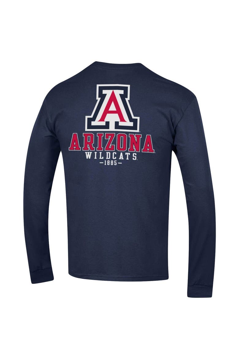 Men's Champion Navy Arizona Wildcats Team Stack Long Sleeve T-Shirt, Alternate, color, Navy