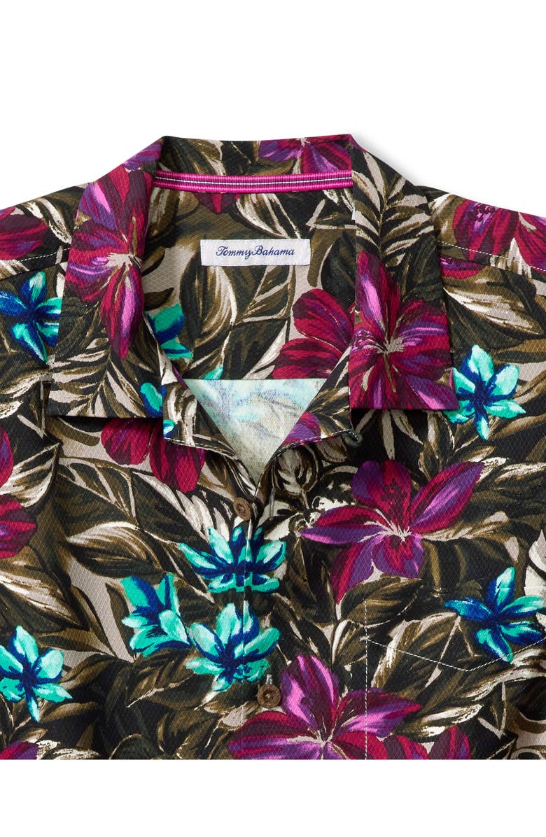 Tommy Bahama Tropics Floral Silk Camp Shirt, Alternate, color, Asheen