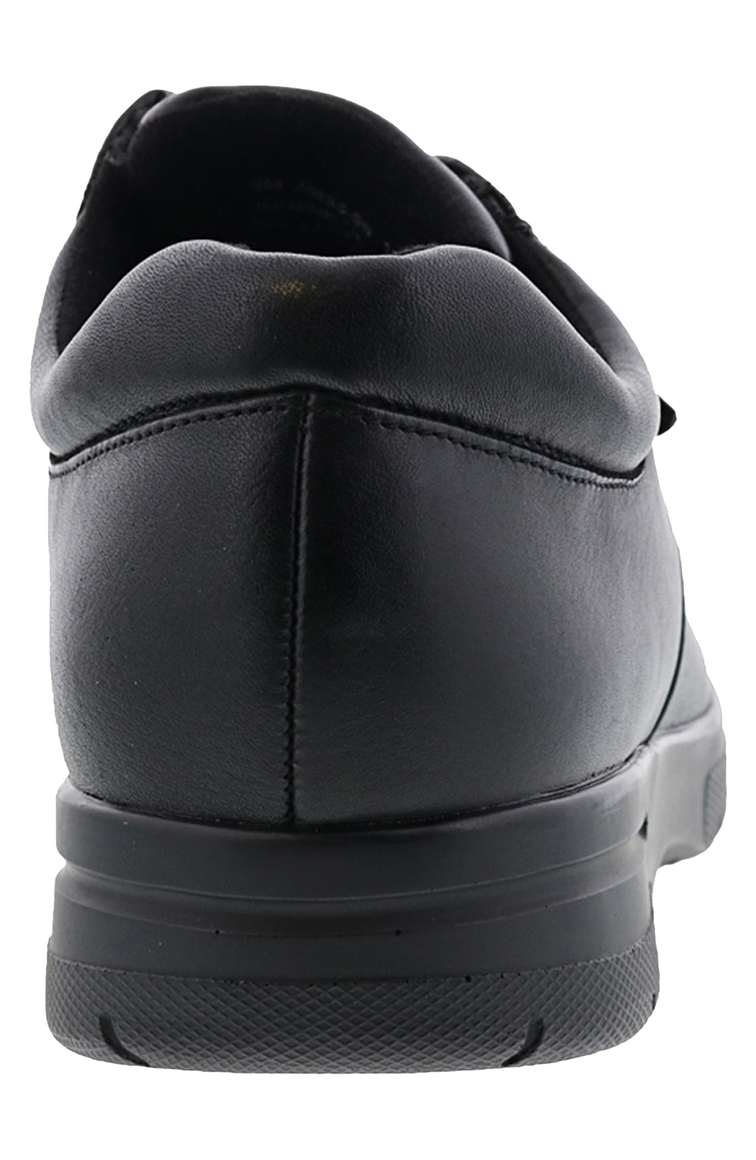 Journey II Leather Sneaker, Alternate, color, BLACK LEATHER STRETCH